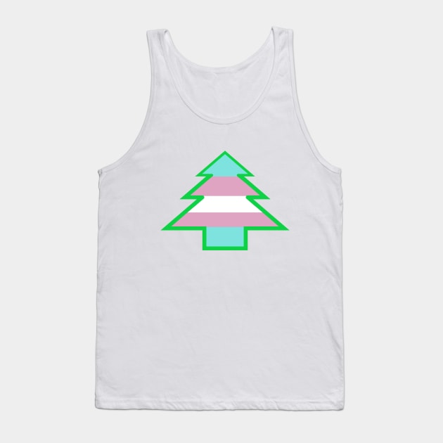 Transgender Pride: Christmas Tree Tank Top by DisneyFanatic23